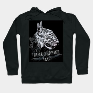 Bull Terrier Dad Portrait Loft and Spiritual Style Hoodie